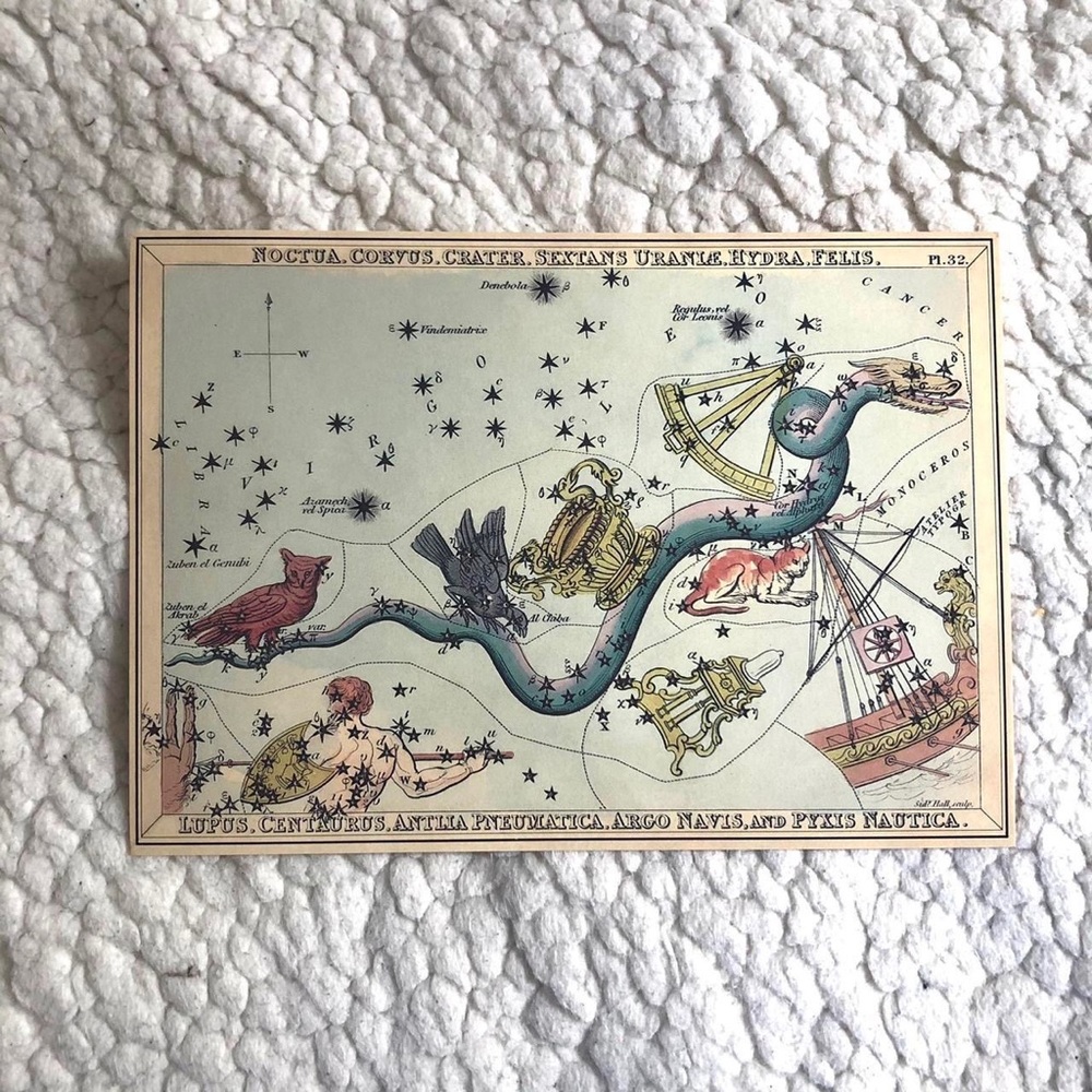 Vintage Latin Sea Constellation Card